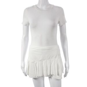 Sofibella Women Athletic White Skort Short Pull On Size S